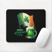 St. Patricks Day Irisches Bier Irland Flagge Männe Mousepad (Mit Mouse)