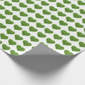 St. Patrick's Day, irisches, glitzerndes Herz Geschenkpapier (Ecke)