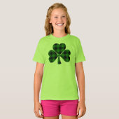 St. Patrick's Day, irisches kariertes Kleeblatt T-Shirt (Vorne ganz)