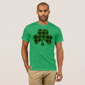 St. Patrick's Day, irisches kariertes Kleeblatt T-Shirt (Vorne ganz)