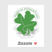 St. Patrick's Day Irisches Kleeblatt Aufkleber (Blatt)