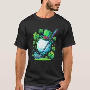 St Patricks Day Irisches Kleeblatt Golfball T-Shirt