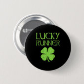 St. Patrick's Day Irisches Laufen für Glückspilze Button (Vorne & Hinten)