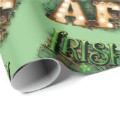 St. Patrick's Day Irish AF Irish Marquee Lights Geschenkpapier (Rolleneckpunkt)