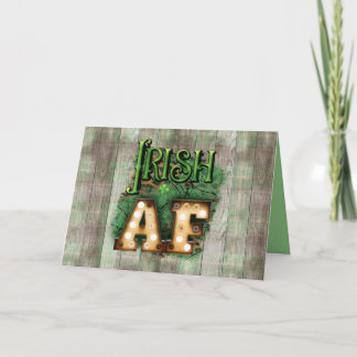 St. Patrick's Day Irish AF Irish Marquee Lights Karte