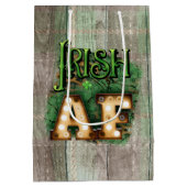 St. Patrick's Day Irish AF Irish Marquee Lights Mittlere Geschenktüte (Rückseite)