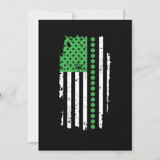 St. Patrick's Day Irish American Flag Einladung (Vorderseite)