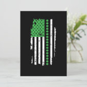 St. Patrick's Day Irish American Flag Einladung (Stehend Vorderseite)