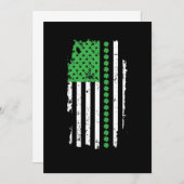 St. Patrick's Day Irish American Flag Einladung (Vorne/Hinten)