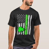 St Patrick's Day Irish American Flag Happy St Pat T-Shirt (Vorderseite)