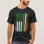 St. Patrick's Day Irish American Flag Kleeblatt Me T-Shirt (Vorderseite)