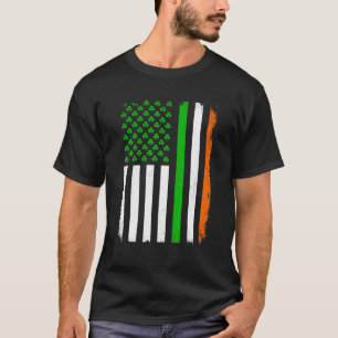 St. Patrick's Day Irish American Flag Kleeblatt Me T-Shirt