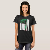St Patricks Day Irish American Flag Kleeblatt Prix T-Shirt (Vorne ganz)