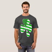 St Patricks Day Irish American Kleeblatt Mens T-Shirt (Vorne ganz)