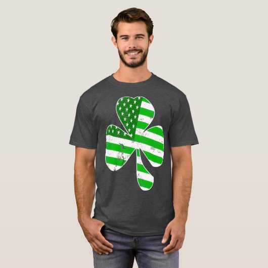 St Patricks Day Irish American Kleeblatt Mens T-Shirt (Vorne ganz)