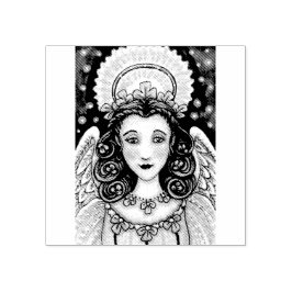 ST. PATRICK'S DAY IRISH ANGEL RUBBER BRIEFMARKE GUMMISTEMPEL