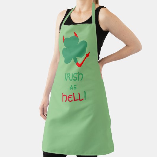 St Patricks Day Irish As Hell Kleeblatt Schürze (InSitu)