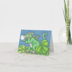 ST. PATRICK'S DAY IRISH BABY DRAGON GREETING CARD KARTE