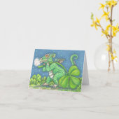 St Patricks Day IRISH BABY DRAGON NOTE CARD Blank Karte (Gelbe Blume)