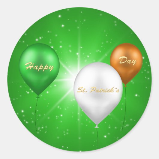St. Patrick's Day Irish Balloons - Aufkleber (Vorderseite)