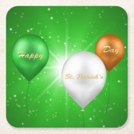 St. Patrick's Day Irish Balloons - Paper Untersetz Rechteckiger Pappuntersetzer