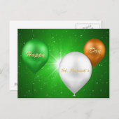 St. Patrick's Day Irish Balloons - Postcard Postkarte (Vorne/Hinten)