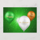 St. Patrick's Day Irish Balloons - Postcard Postkarte (Vorderseite)