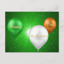 St. Patrick's Day Irish Balloons - Postcard Postkarte