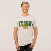 St. Patrick's Day Irish Beer Clover Vater T - Shir Tri-Blend Shirt (Vorderseite voll)