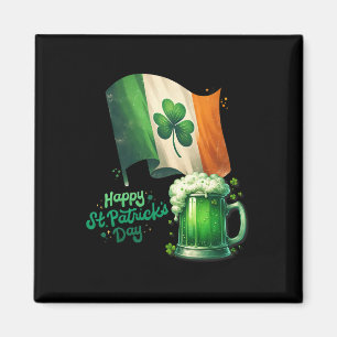 St Patrick's Day Irish Beer Ireland Flag Männer Fr Magnet