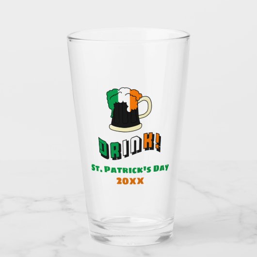St Patricks Day Irish Beer Niedlich Funny Pint Glas (Vorderseite)