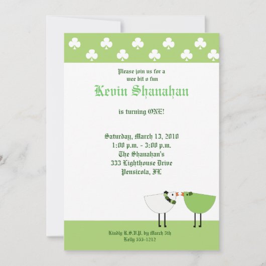 St. Patrick's Day Irish Birds Party Einladung (Vorderseite)