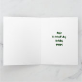 St. Patrick's Day Irish Birthday von allen Karte (Innenseite)