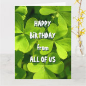 St. Patrick's Day Irish Birthday von allen Karte (Gelbe Blume)