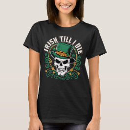 St. Patricks Day Irish Bis ich Leprechaun Skull Di T-Shirt