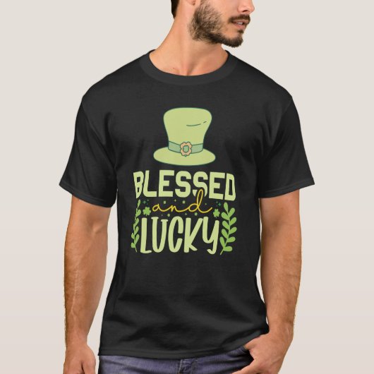 St Patricks Day Irish Blessed Lucky T-Shirt (Vorderseite)