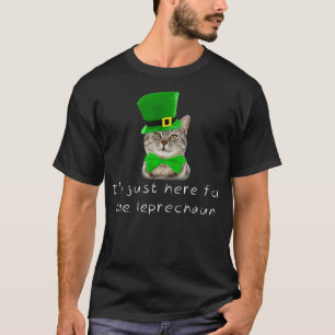 St Patricks Day Irish Cat Hier Leprechaun Hat T-Shirt
