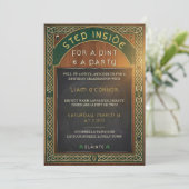 St Patricks Day Irish Celebration Birthday Party Einladung (Stehend Vorderseite)