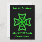 St Patricks Day Irish Celebration Kelte Knot Einladung (Vorderseite)