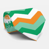 St. Patrick's Day Irish Color Zickzack Necktie Krawatte (Gerollt)