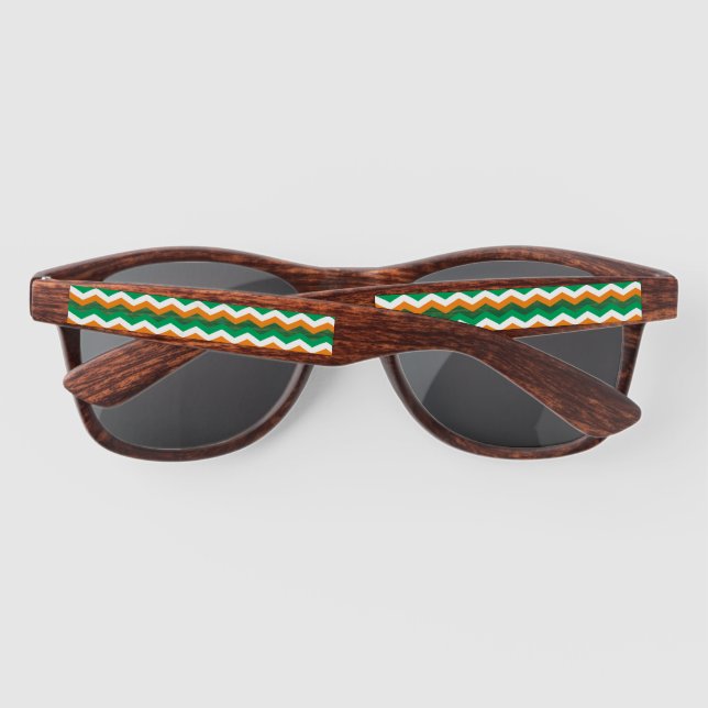 St. Patrick's Day Irish Color Zickzack Sonnenbrill (Rückseite)