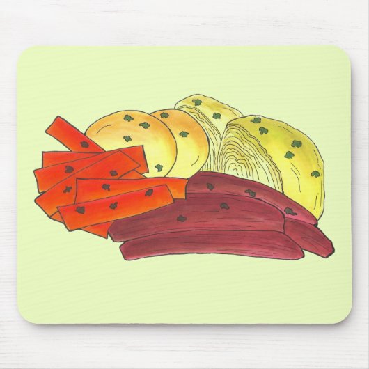 St. Patrick's Day Irish Corned Beef Cabbage Potato Mousepad (Vorne)