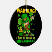 St Patricks Day Irish Dabbing Leprechaun St Patric Keramik Ornament (Rechts)