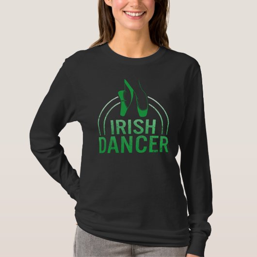 St Patricks Day Irish Dancer Lucky Tanzlehrer T-Shirt (Vorderseite)