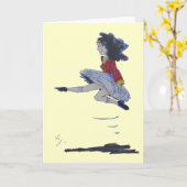 St. Patrick's Day Irish Dancing Cartoon Karte (Gelbe Blume)