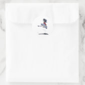 St. Patrick's Day Irish Dancing Cartoon Runder Aufkleber (Tasche)