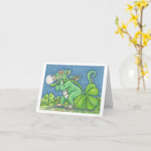 ST. PATRICK'S DAY IRISH DRAGON NOTE CARD Blank Karte (Gelbe Blume)