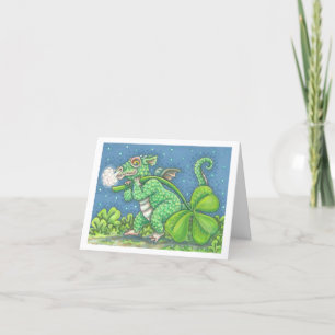 ST. PATRICK'S DAY IRISH DRAGON NOTE CARD Blank Karte