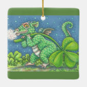 ST. PATRICK'S DAY IRISH DRAGON ORNAMENT Square (Rückseite)