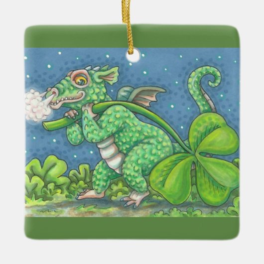 ST. PATRICK'S DAY IRISH DRAGON ORNAMENT Square (Vorderseite)